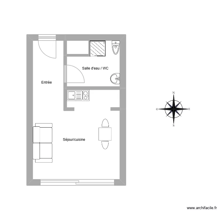 52234. Plan de 3  et 13 m²