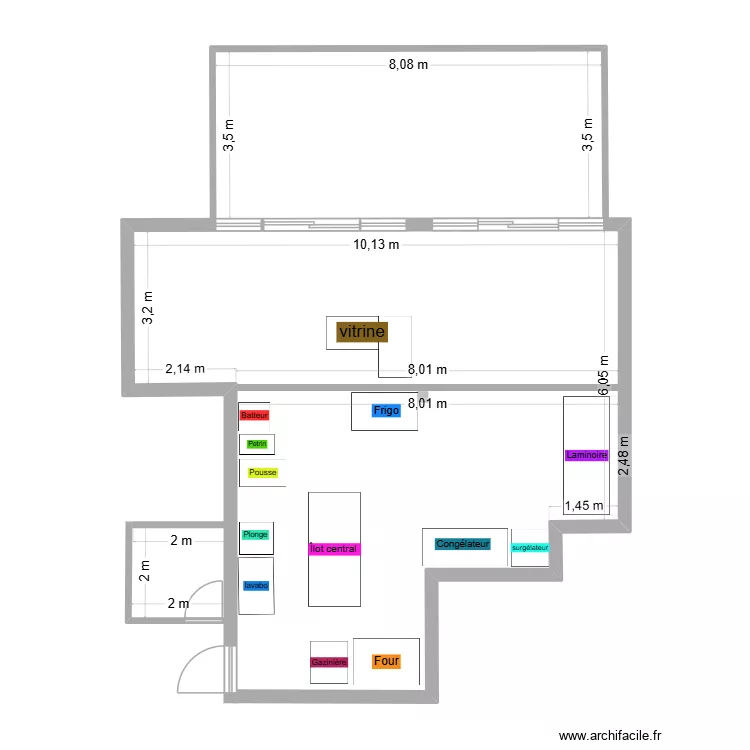 bakery and pastry shop. Plan de 