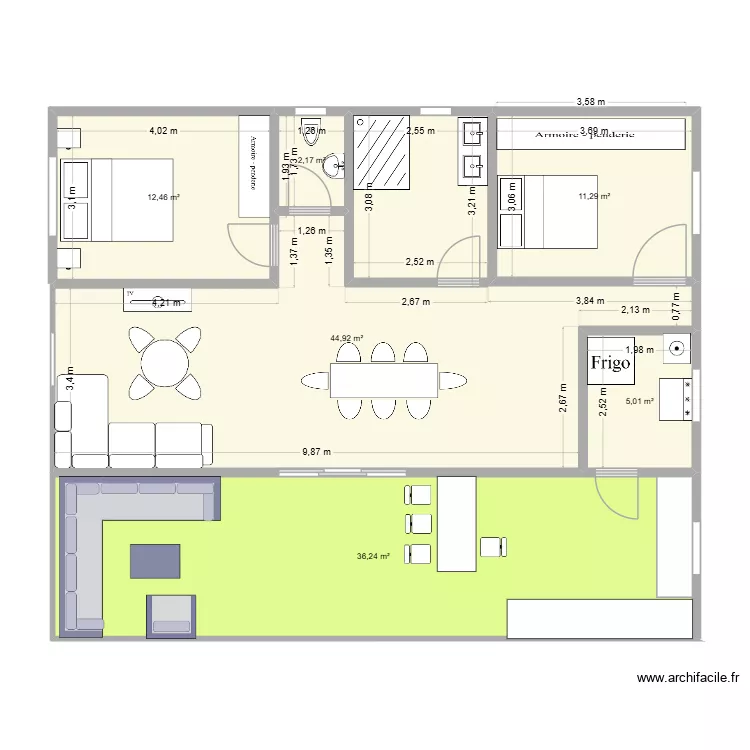 Diego suarez. Plan de 6  et 112 m²