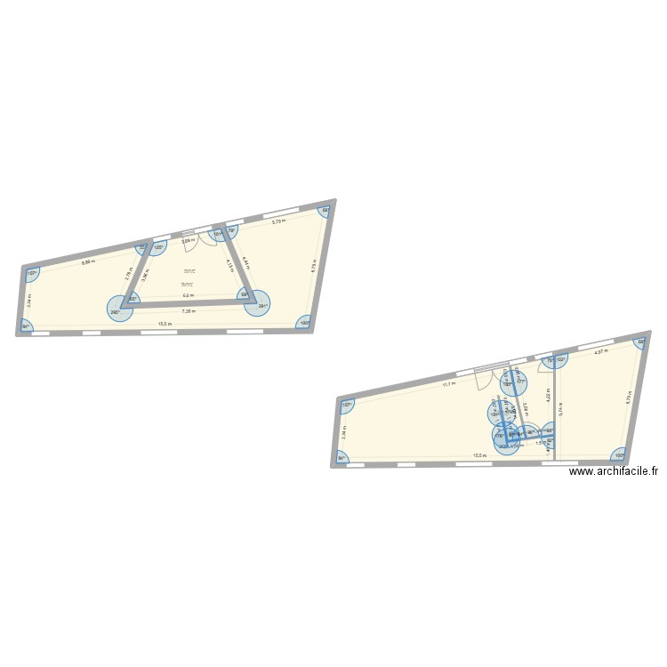 faustine. Plan de 3 pièces et 152 m2