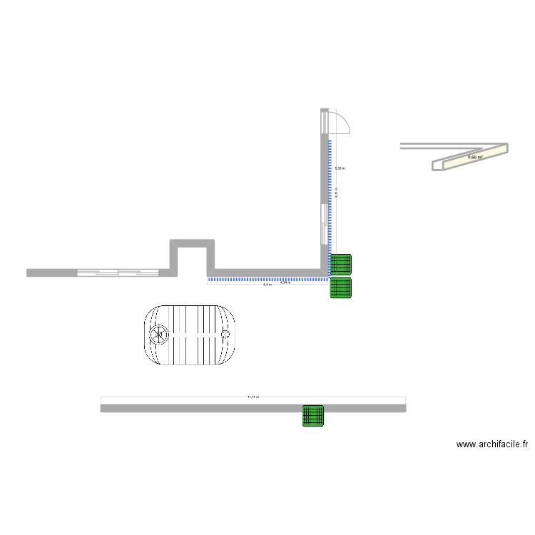 villa franck. Plan de 1 pièce et 1 m2