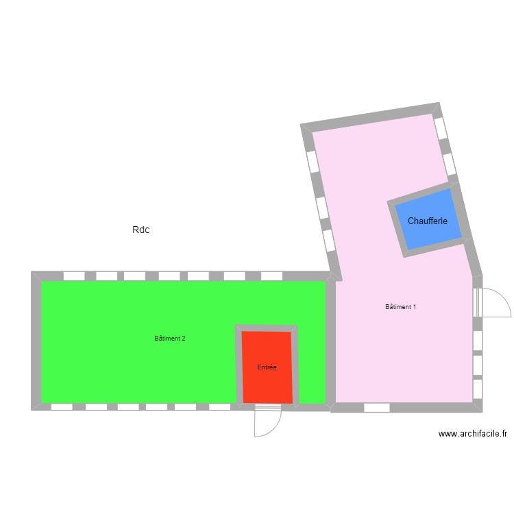 tavar. Plan de 4 pièces et 54 m2