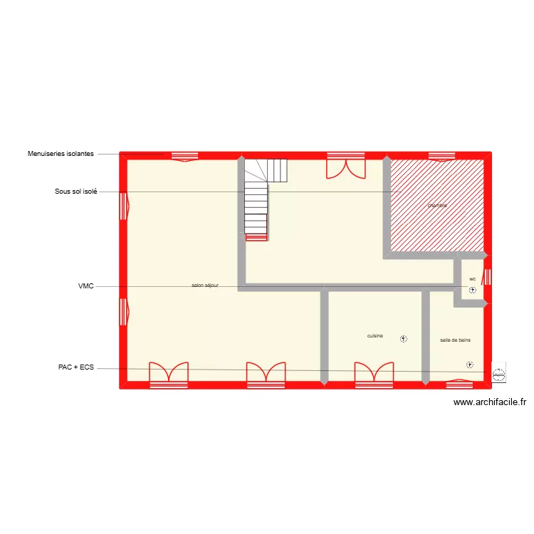Rebillout rdc étape 2. Plan de 6 et 98 m² Rebillout rdc étape 2. Plan de 6 et 98 m²