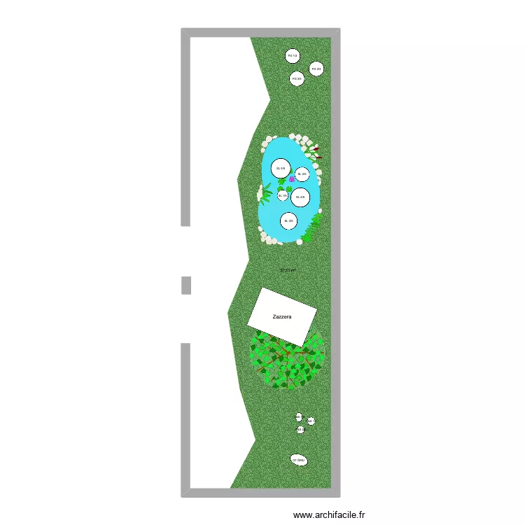 Jardin intérieur. Plan de Jardin intérieur. Plan de