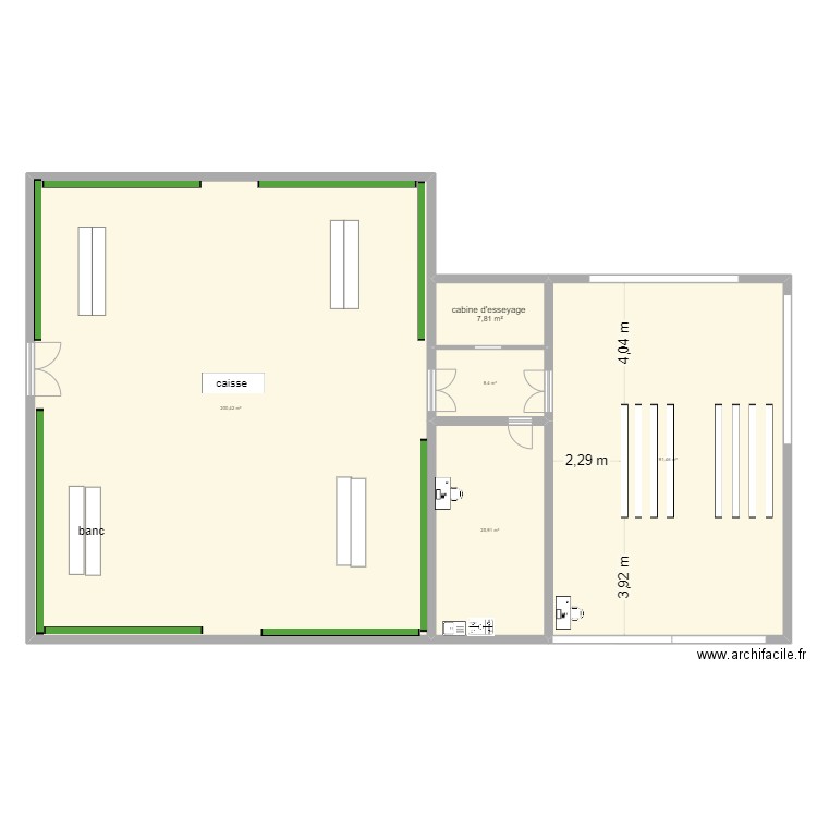 magsin sportlock. Plan de 5 pièces et 334 m2