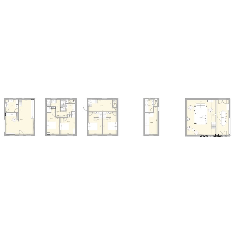 Nath et Bobo. Plan de 15 pièces et 230 m2