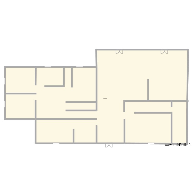 Maison de l'isle Jourdain. Plan de 1 pièce et 606 m2