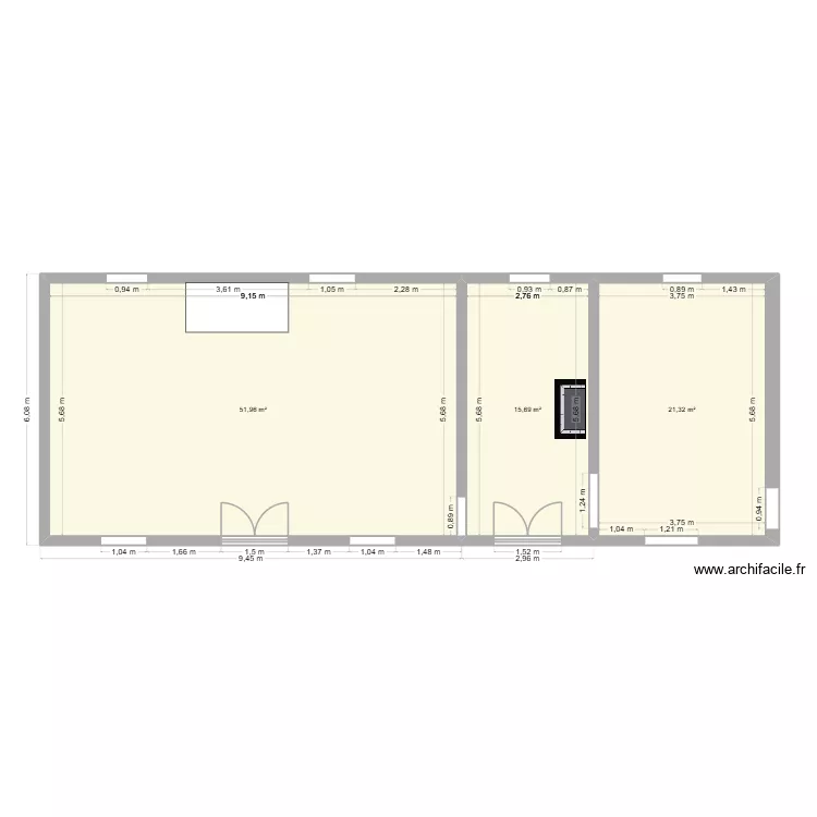 4420260502. Plan de 3 et 89 m² 4420260502. Plan de 3 et 89 m²