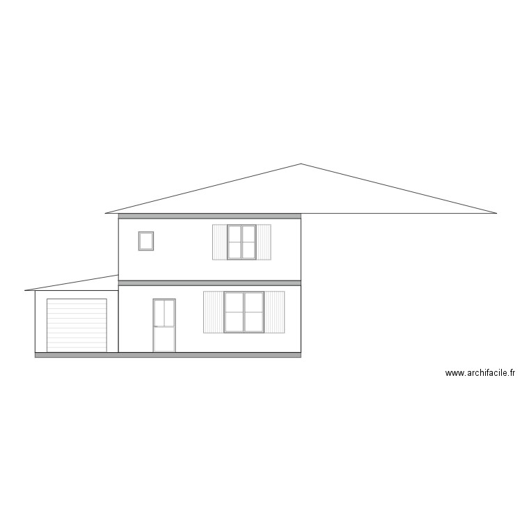facade. Plan de 0 pièce et 0 m2