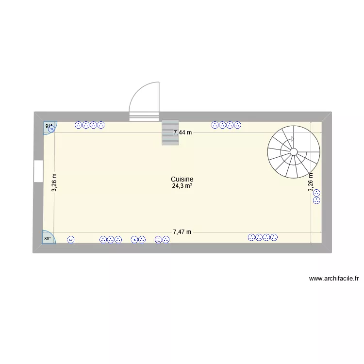 plan 1. Plan de 1  et 24 m²