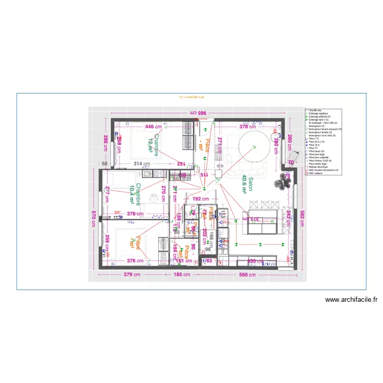 Plan &eacute;lectrique VAILLANT. Plan de 