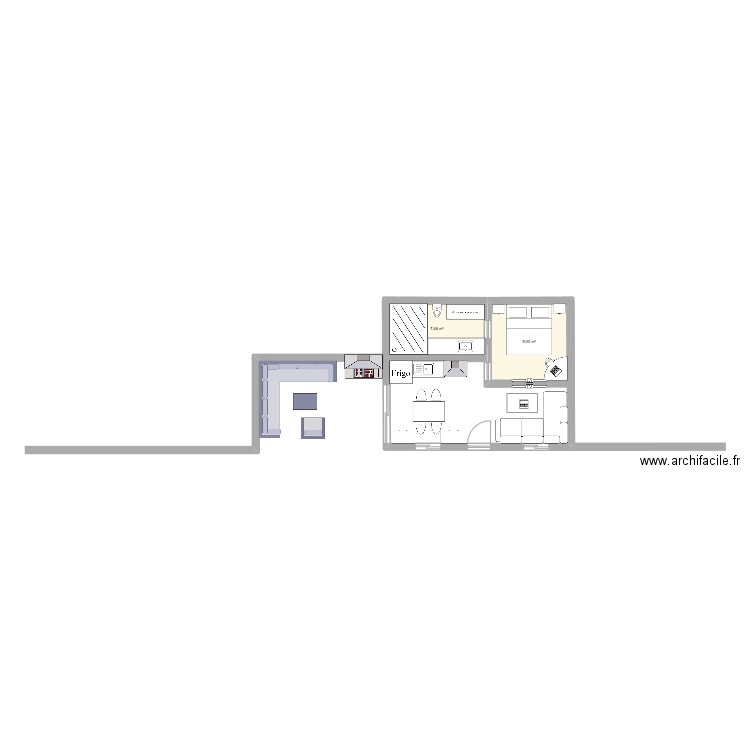 maison top. Plan de 2 pièces et 16 m2