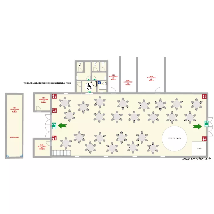SALLE CONFIG DJ ET PISTE. Plan de 
