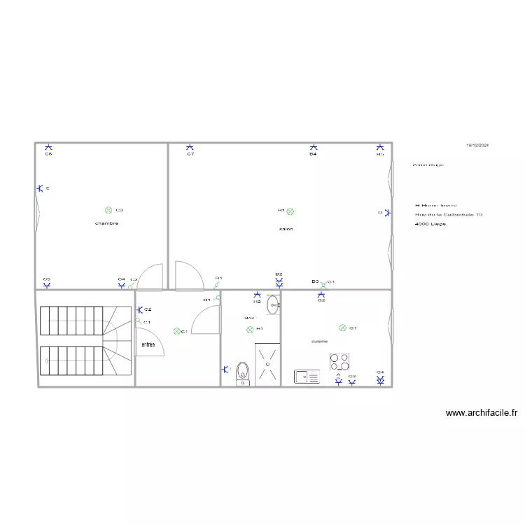 cathedral2eme etage. Plan de 