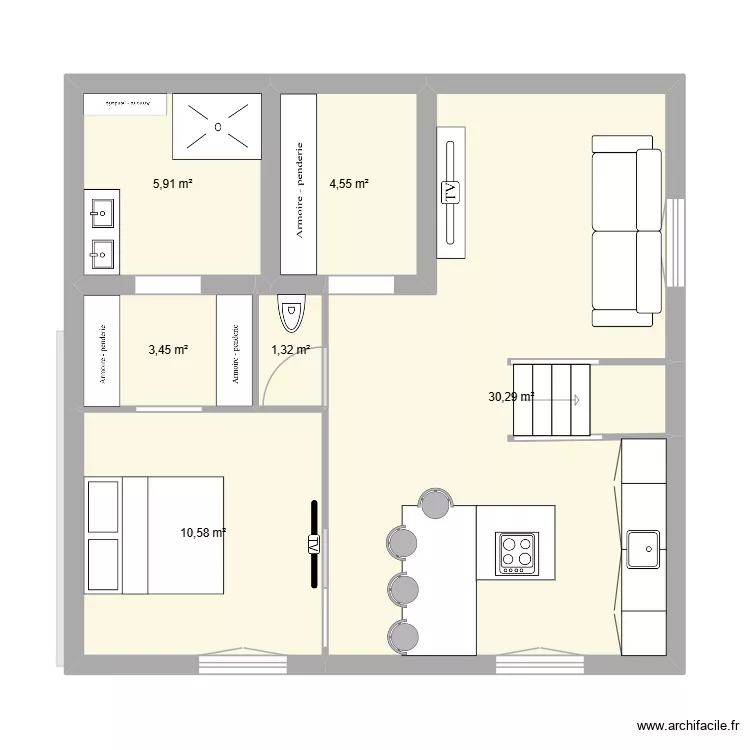 t2  definitif sans ext 2. Plan de 12  et 82 m²