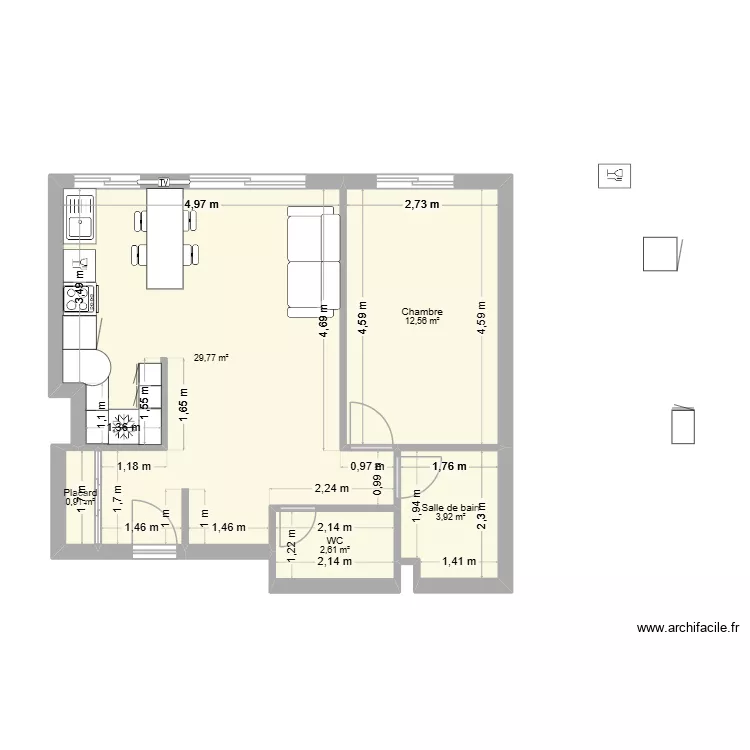 alfred musset am&eacute;nagement_17.03.26. Plan de 6  et 49 m²