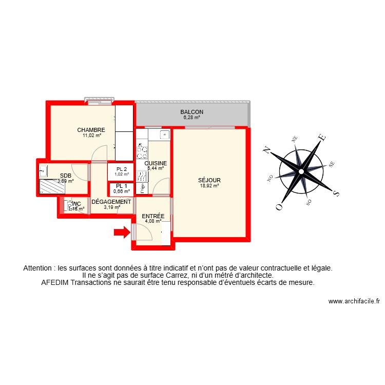BI 27346-. Plan de 13 pièces et 70 m2