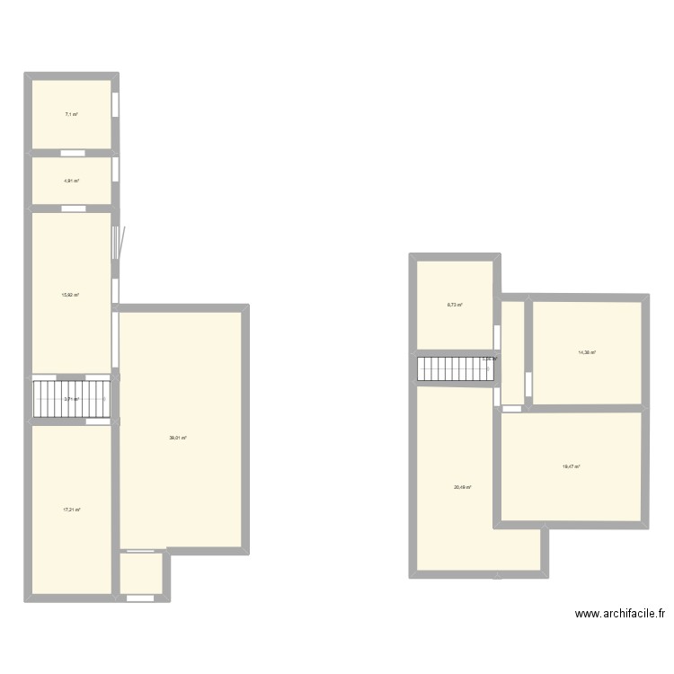 CH Warnet. Plan de 11 pièces et 156 m2
