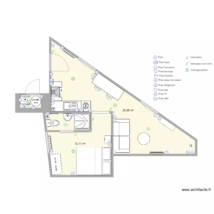 Maldoyenne 1er - elec. Plan de 