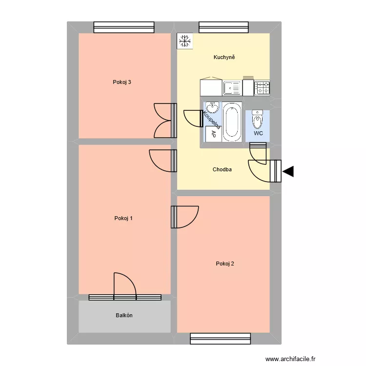 Edisonova 526, byt 10. Plan de 12  et 193 m²