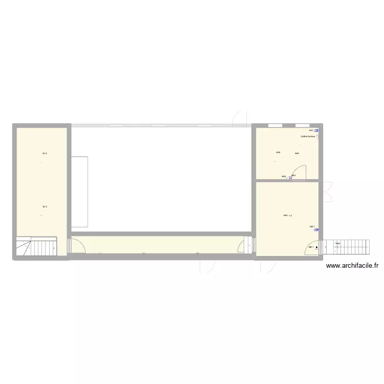 Cercle pi&egrave;ce principale &eacute;tage Electrique.. Plan de 