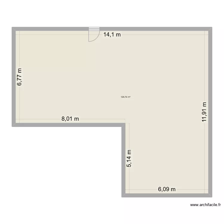 MAISON. Plan de 1 Pièce et 127 m²