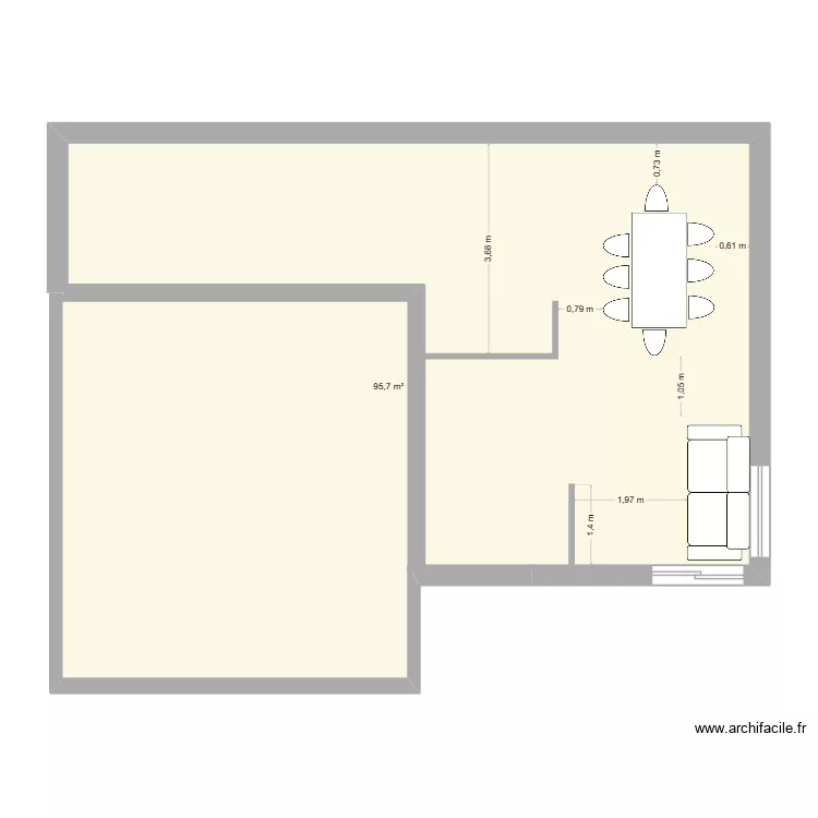 PLAN EMILIE. Plan de 1  et 96 m²