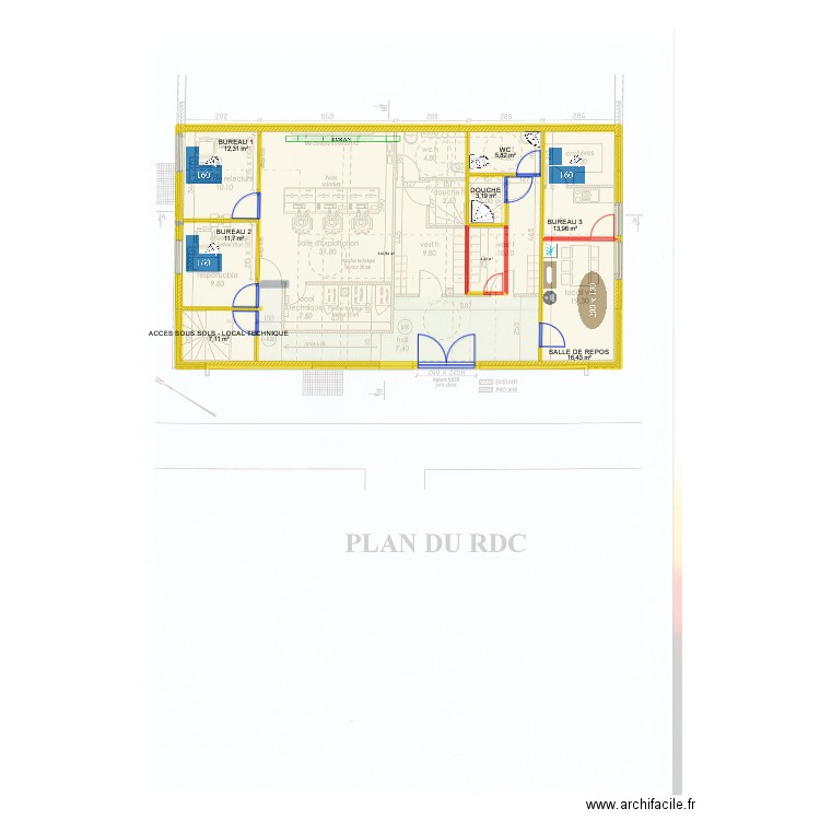 SIMULATION CSUI SENART V5. Plan de 9 pièces et 179 m2