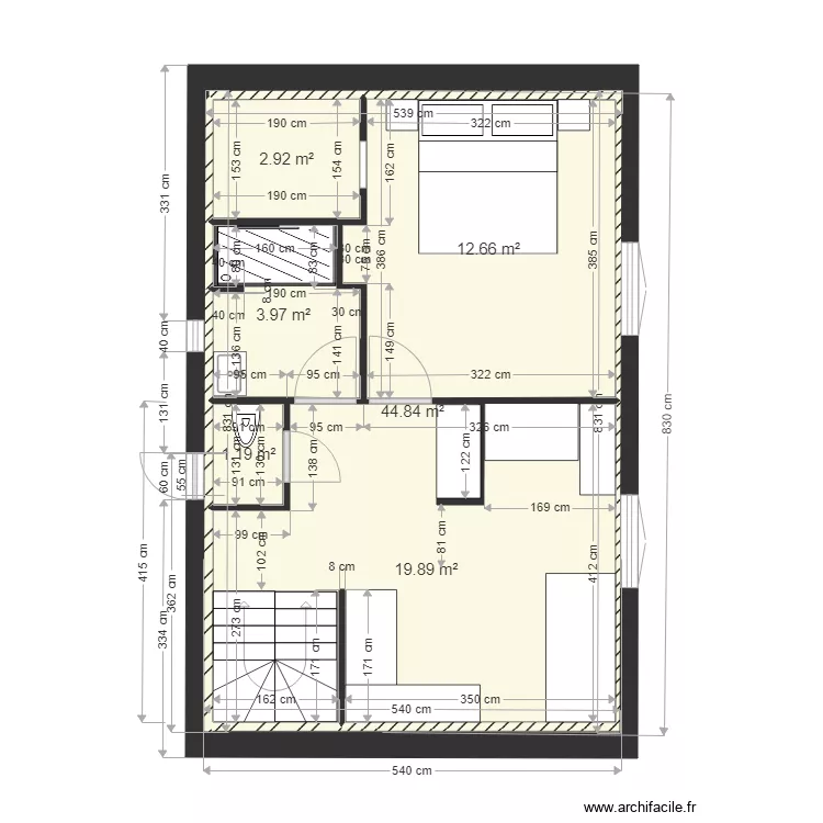 natacha surelevation 2026 80. Plan de 21  et 381 m²