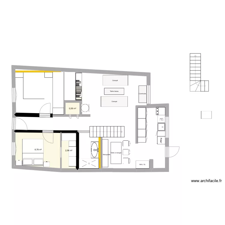Maison 11eme version plan. Plan de 