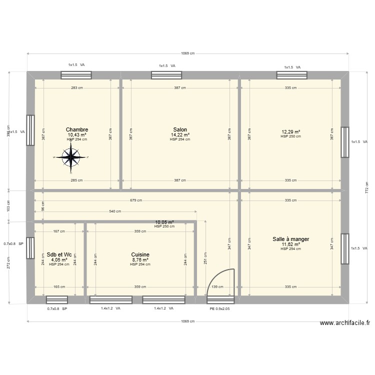 ML24018065 - MAESTRACCI R+1. Plan de 7 pièces et 71 m2