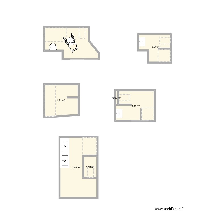 manoir des indes. Plan de 7 pièces et 26 m2