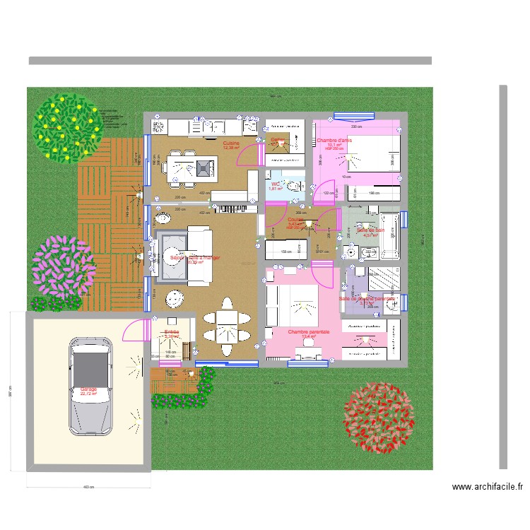 maison 3 pièces 76 m2 - maison idéale. Plan de 11 pièces et 100 m2