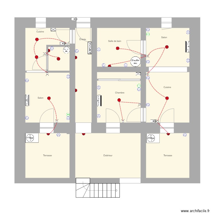 eeckout rdc. Plan de 12 pièces et 66 m2