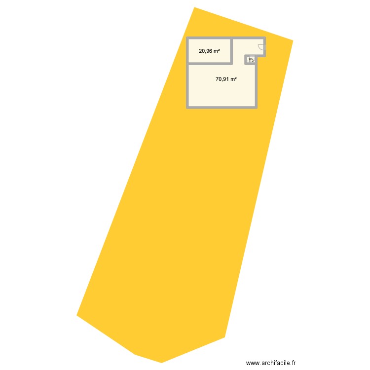 123. Plan de 3 pièces et 93 m2