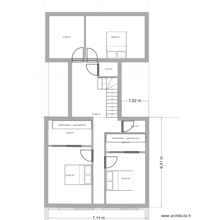 plan type grange bigourdanne. Plan de 13 pièces et 146 m2