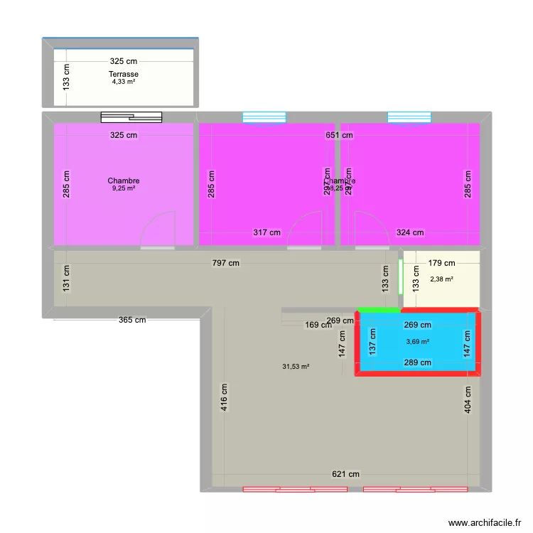 APPARTEMENT FRANCK. Plan de APPARTEMENT FRANCK. Plan de