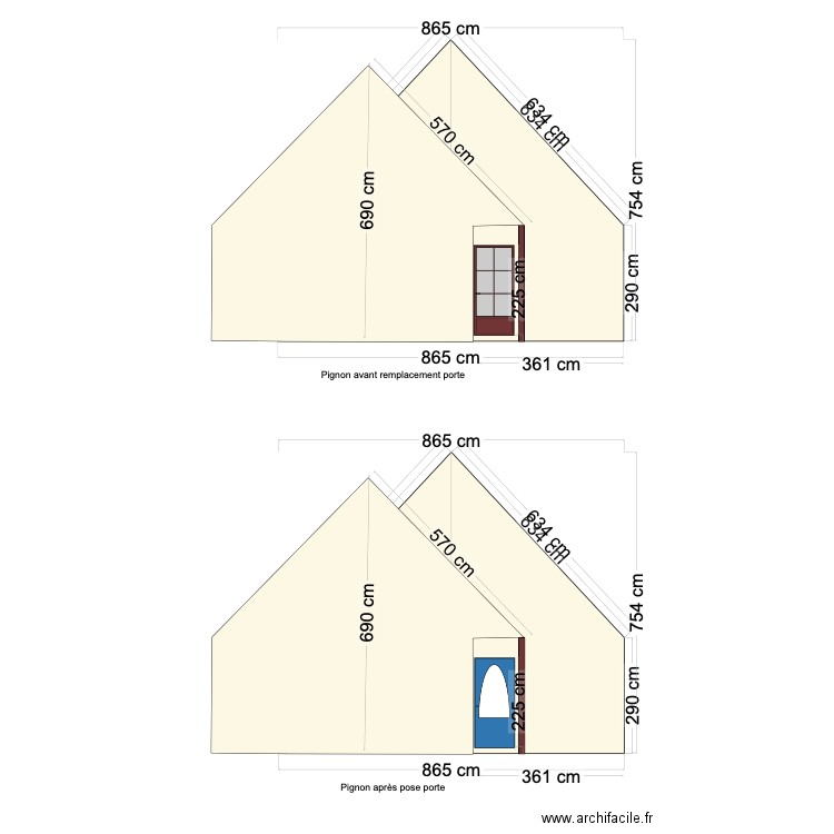 ty len plan pignon. Plan de 0 pièce et 0 m2