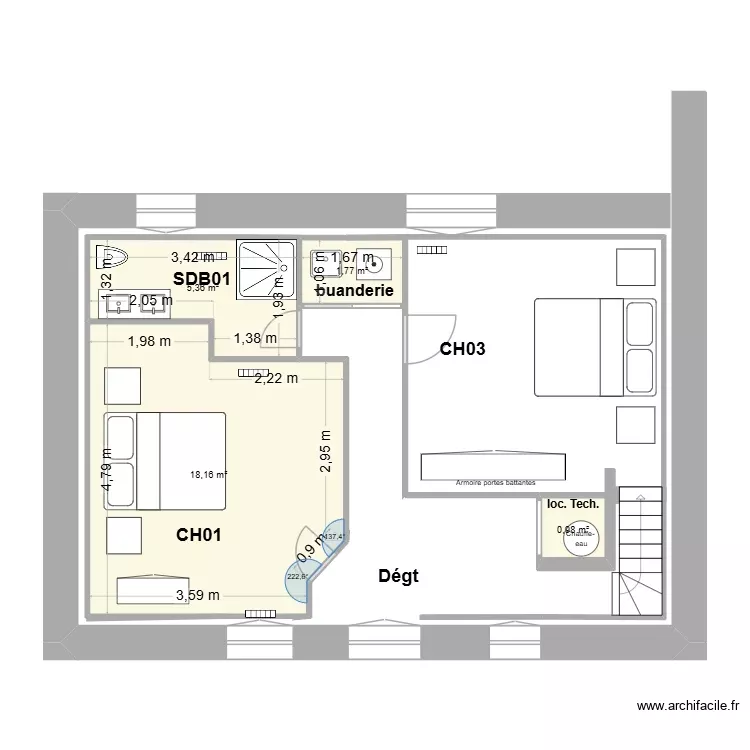 V8 - Maison Pleudihen Rez-de-chaussée. Plan de 4 Pièces et 26 m² V8 - Maison Pleudihen Rez-de-chaussée. Plan de 4 Pièces et 26 m²