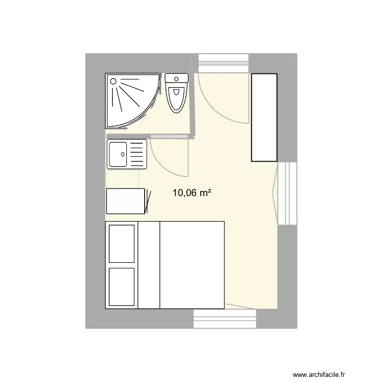 Paris avant 2. Plan de 1  et 10 m²