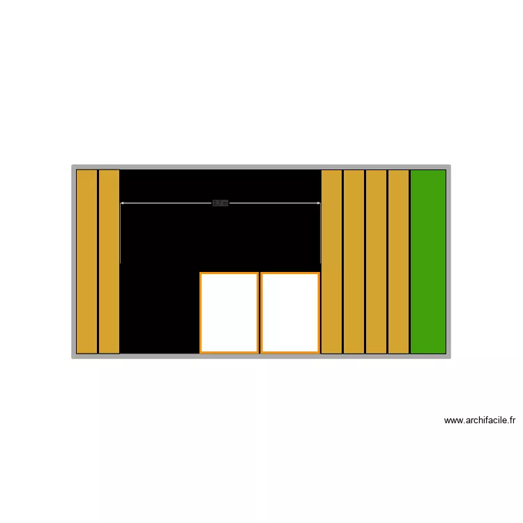 MUR FOND ST BH. Plan de 