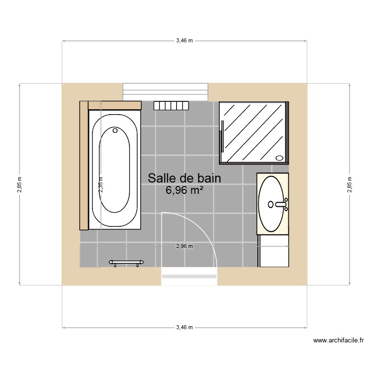 salle de bain. Plan de 0 pièce et 0 m2 salle de bain. Plan de 0 pièce et 0 m2