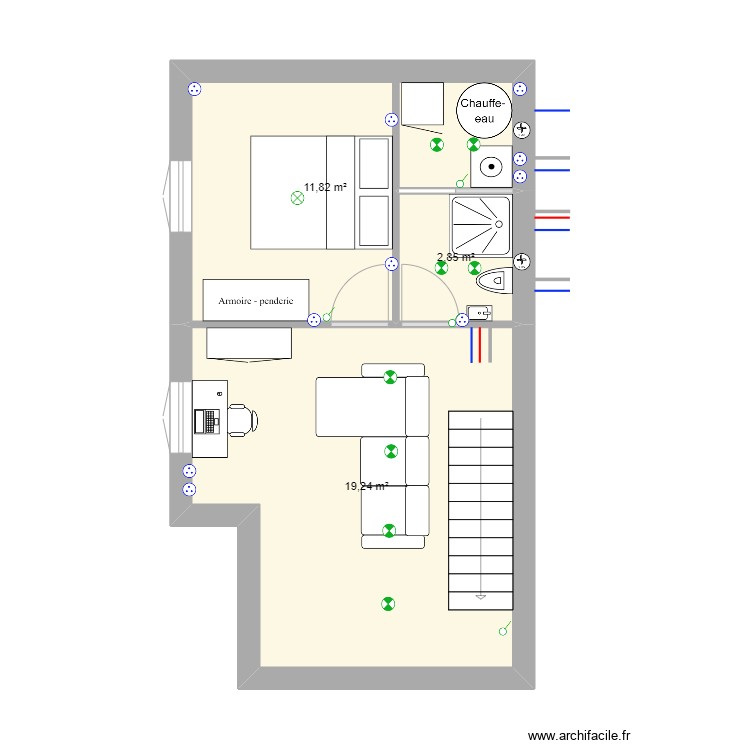 Etage. Plan de 0 pièce et 0 m2