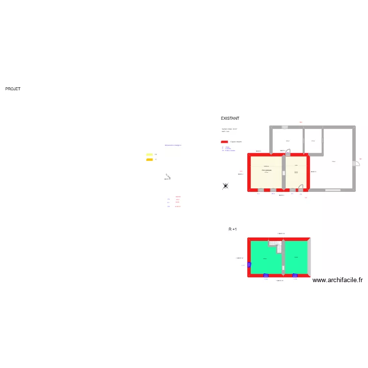 BOURASSEAU_ Existant. Plan de 8 et 240 m² BOURASSEAU_ Existant. Plan de 8 et 240 m²