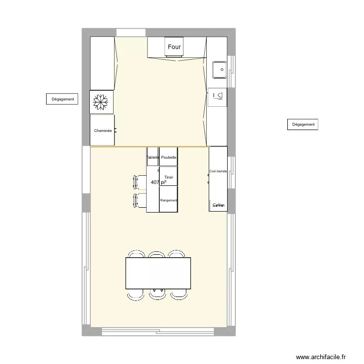 Maison SR5. Plan de 1  et 38 m²