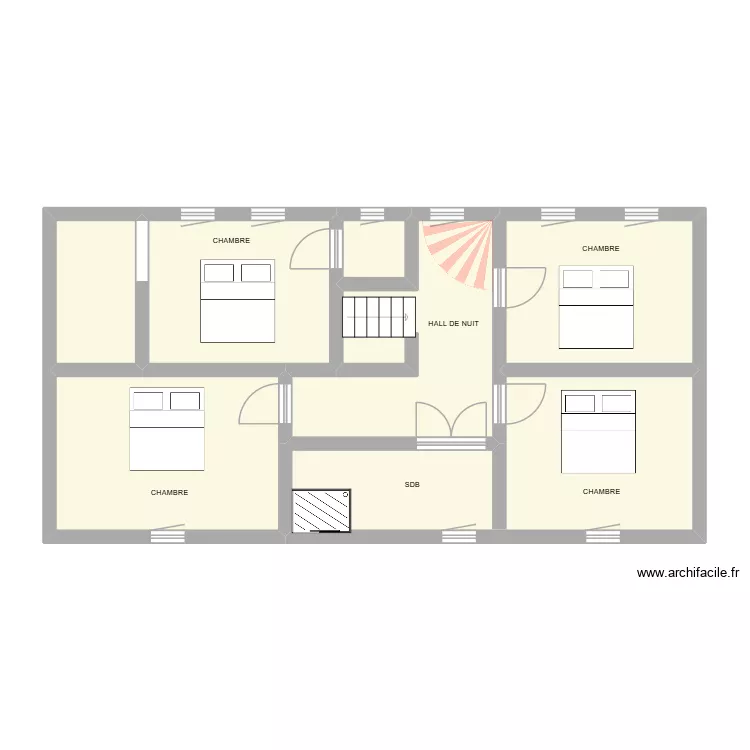 plan jadoul etage. Plan de 7  et 71 m²