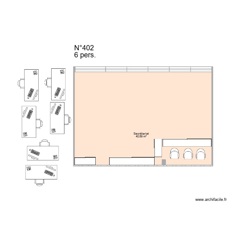 402_Secrétariat. Plan de 0 pièce et 0 m2