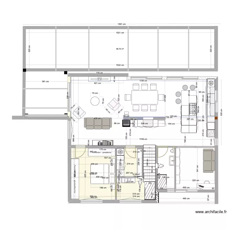 Obernai RDC validé E Trappe avec terrasse poele. Plan de 3 Pièces et 76 m² Obernai RDC validé E Trappe avec terrasse poele. Plan de 3 Pièces et 76 m²