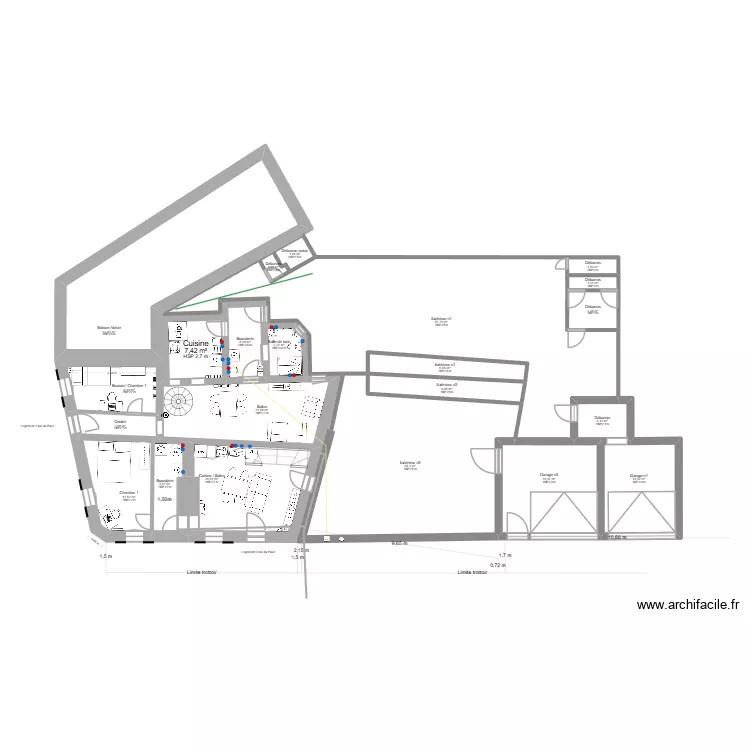 Craon v3_Reseau. Plan de 36  et 618 m²