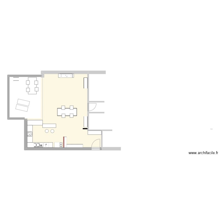 Habay-LIVING-CUISINE-MOBILIER_RECUP. Plan de 1 pièce et 55 m2